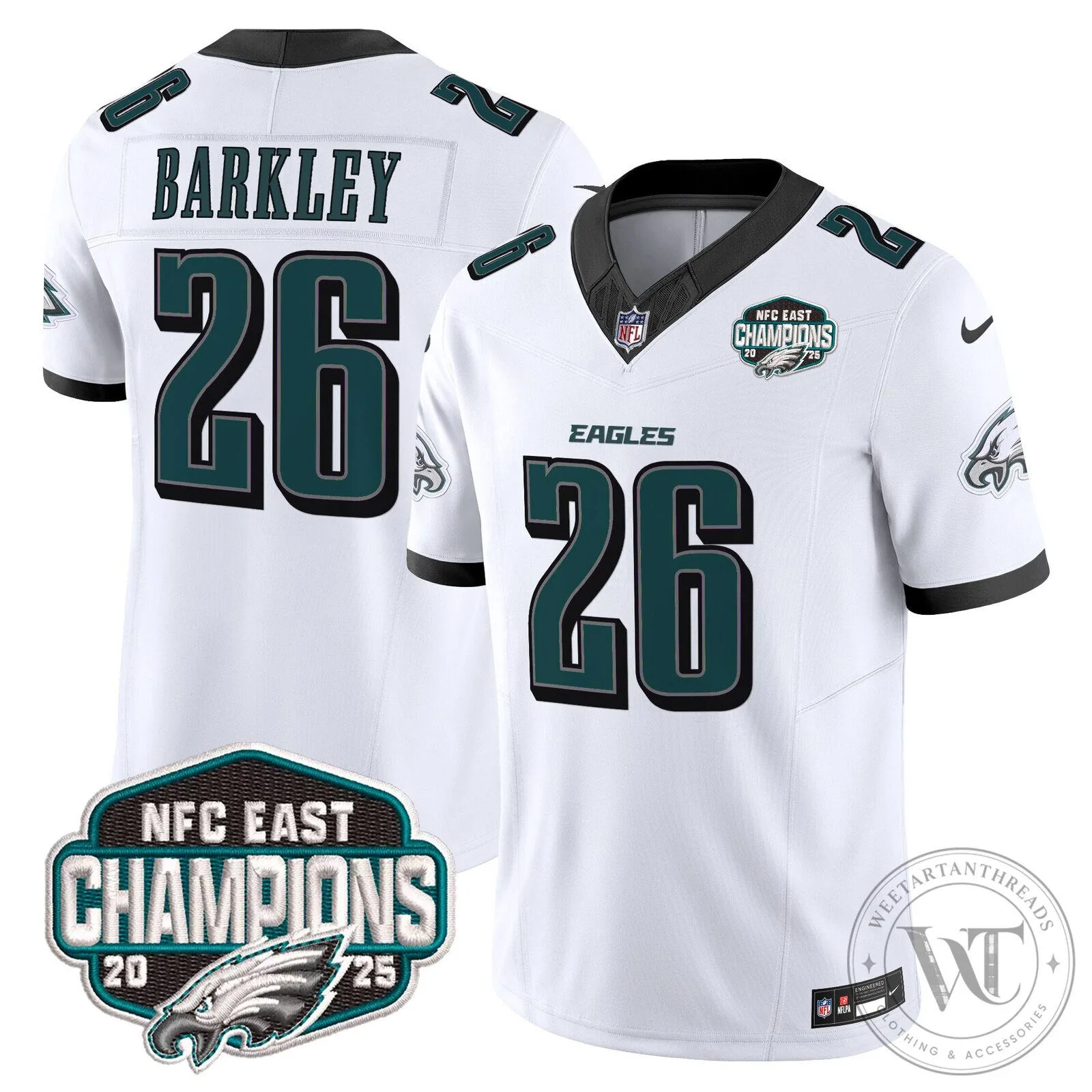 Philadelphia Eagles NFC East Champions Saquon Barkley Jersey 72 Philadelphia Eagles NFC East Champions Saquon Barkley Jersey