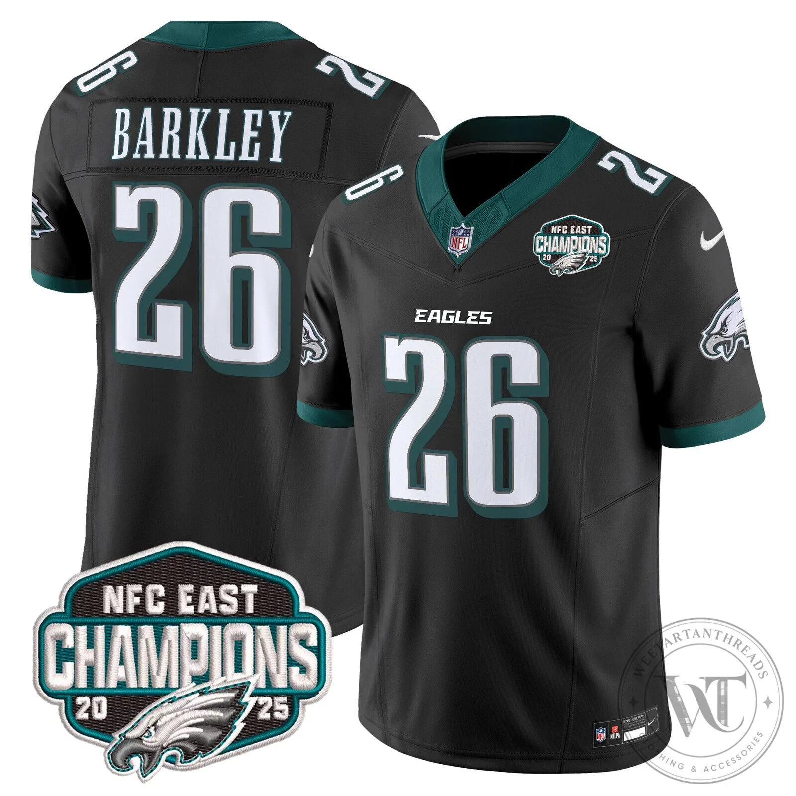 Philadelphia Eagles NFC East Champions Saquon Barkley Jersey 82 Philadelphia Eagles NFC East Champions Saquon Barkley Jersey