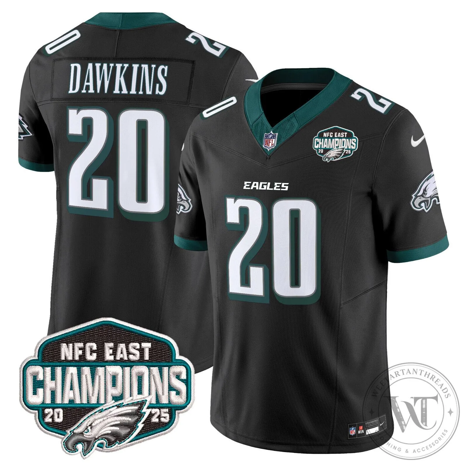Philadelphia Eagles NFC East Champions Saquon Barkley Jersey 89 Philadelphia Eagles NFC East Champions Saquon Barkley Jersey