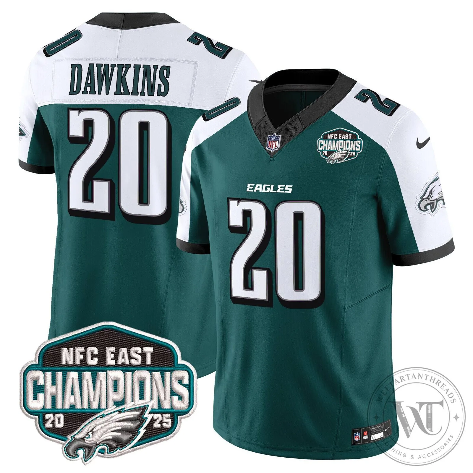 Philadelphia Eagles NFC East Champions Saquon Barkley Jersey 99 Philadelphia Eagles NFC East Champions Saquon Barkley Jersey