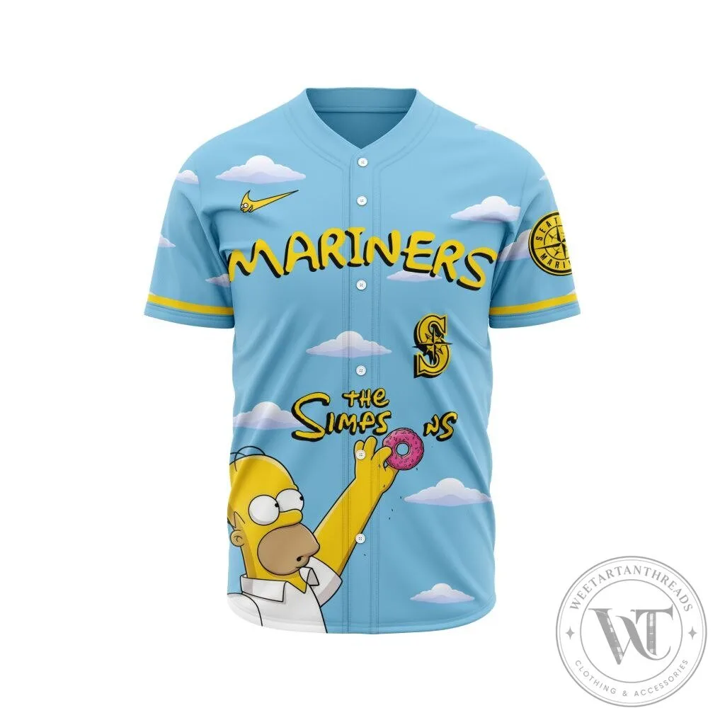 Homer Simpson Baseball Jersey from The Simpsons for Seattle Mariners Fans 6 Homer Simpson Baseball Jersey from The Simpsons for Seattle Mariners Fans