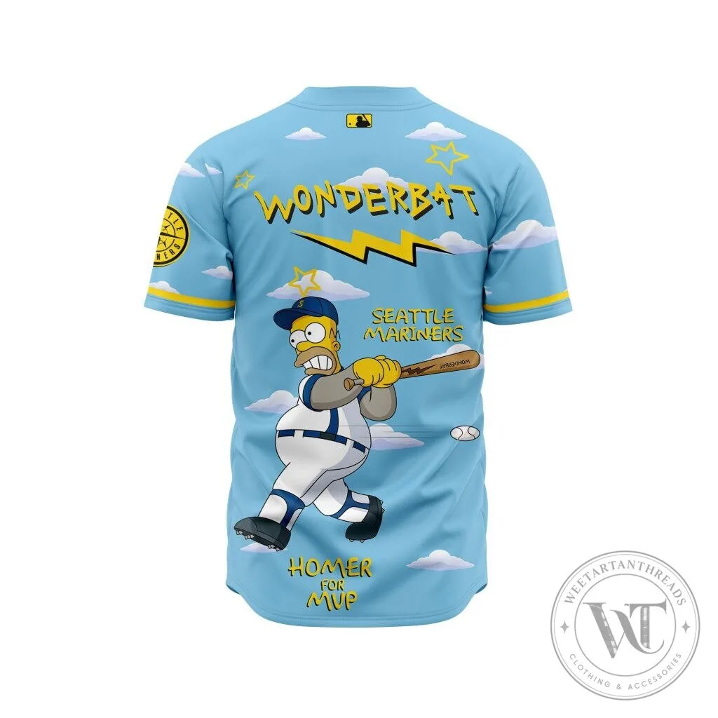 Homer Simpson Baseball Jersey from The Simpsons for Seattle Mariners Fans 7 Homer Simpson Baseball Jersey from The Simpsons for Seattle Mariners Fans