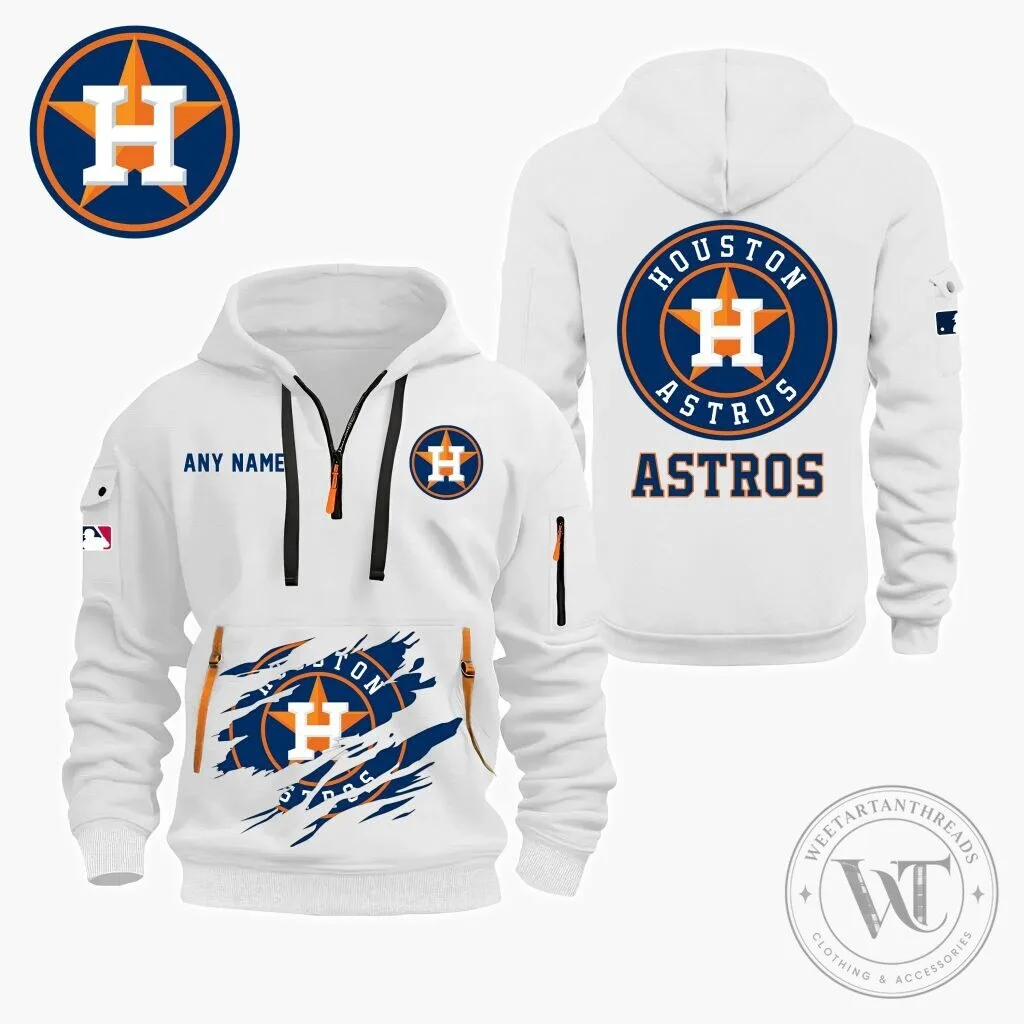 Houston Astros Personalized Name Quarter Zip Hoodie 14 Houston Astros Personalized Name Quarter Zip Hoodie