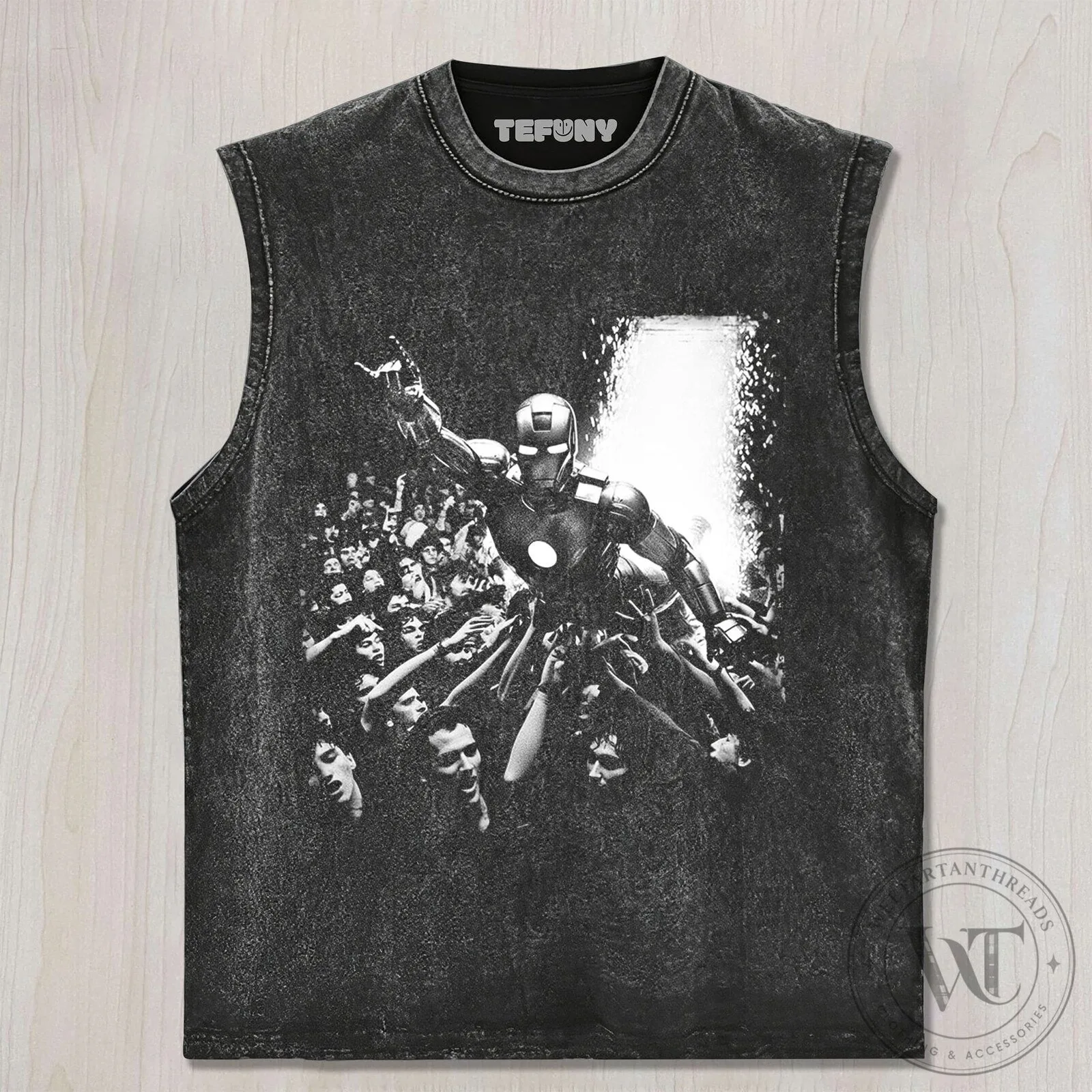 Iron Man Rock Concert Crowd Surfing Marvel Comics T-Shirt 10 Iron Man Rock Concert Crowd Surfing Marvel Comics T-Shirt