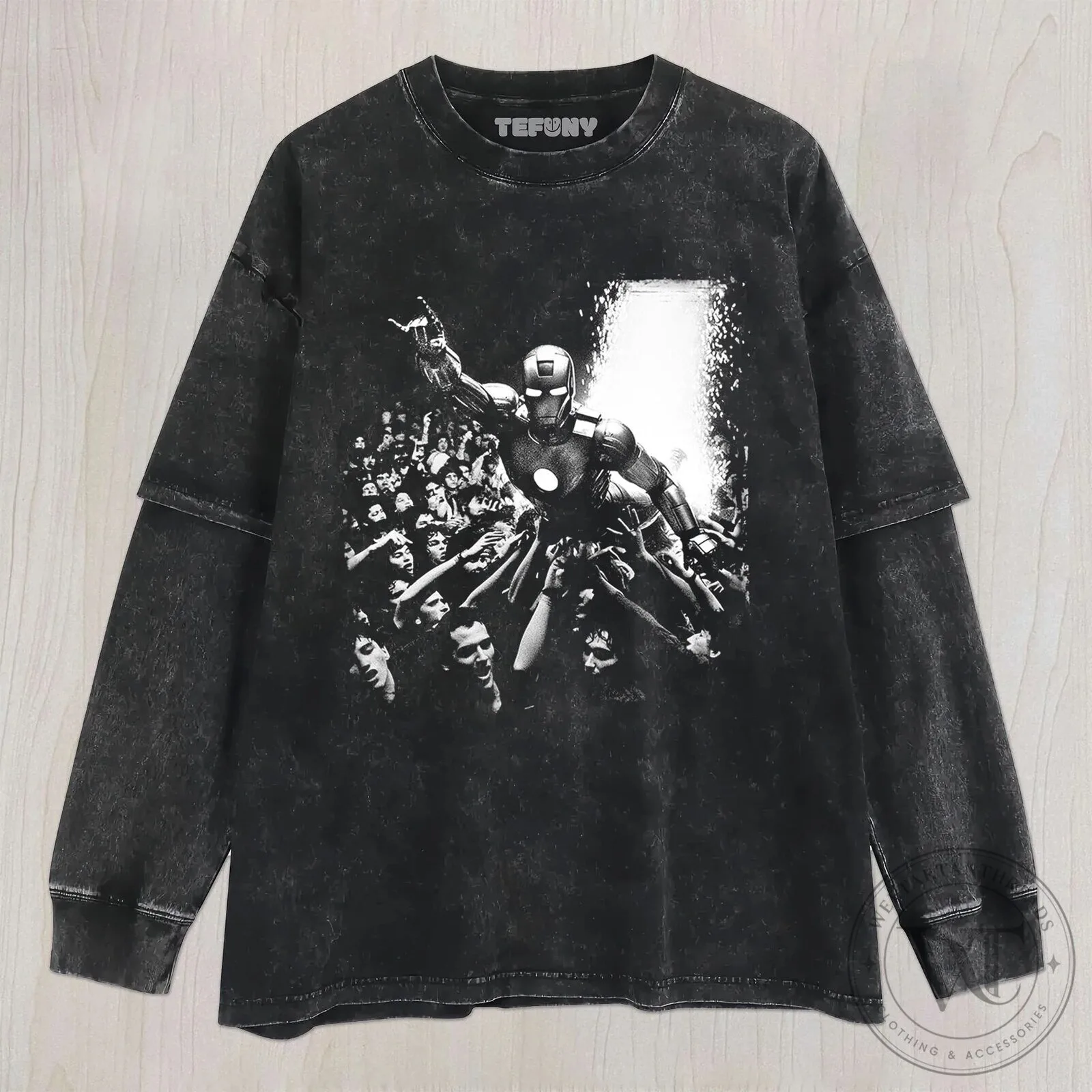 Iron Man Rock Concert Crowd Surfing Marvel Comics T-Shirt 11 Iron Man Rock Concert Crowd Surfing Marvel Comics T-Shirt