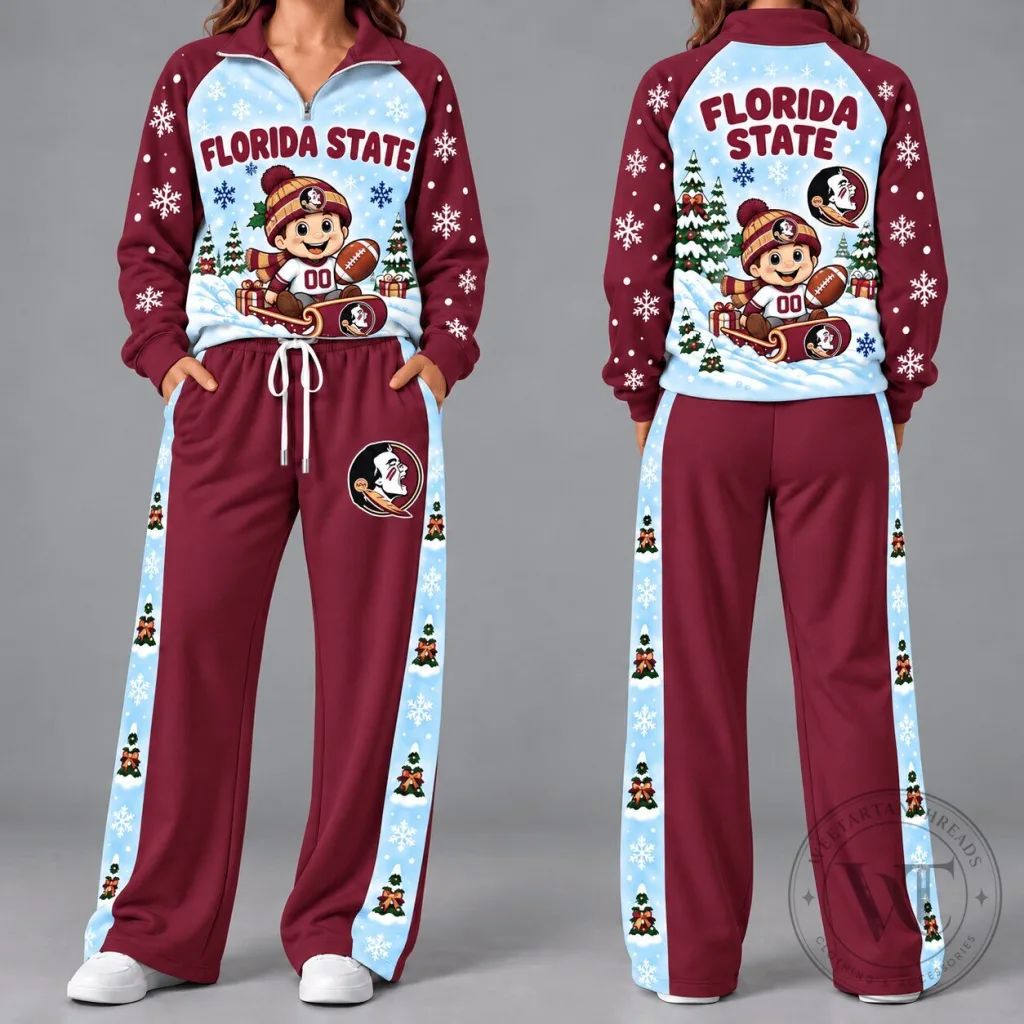 Florida State Seminoles Christmas Snowflakes Winter Holiday Hoodie Florida State Seminoles Christmas Snowflakes Winter Holiday Hoodie
