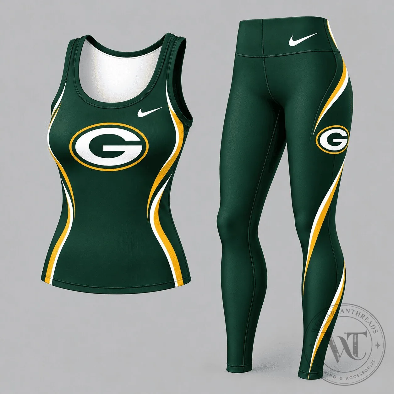 Green Bay Packers Women's Athletic Tank Top and Leggings Set