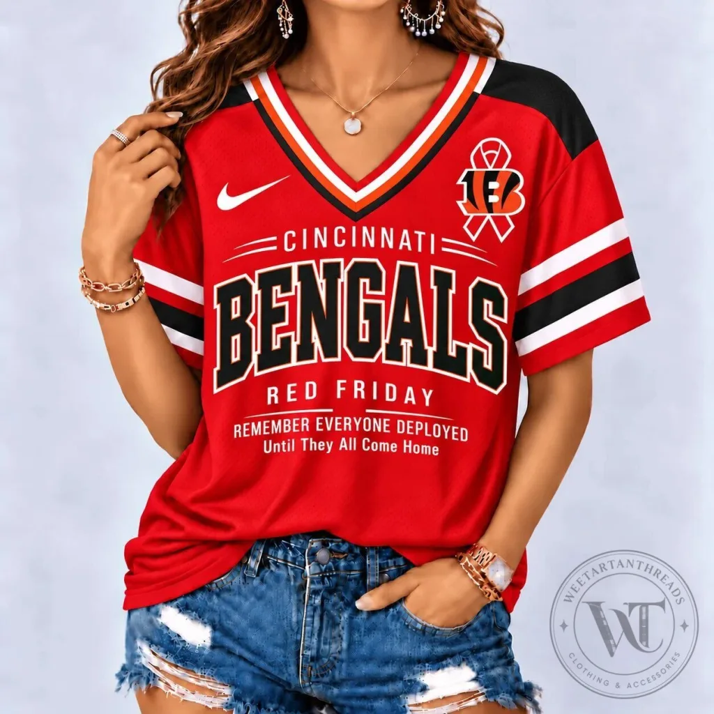 Cincinnati Bengals Red Friday Remember Everyone Deployed Until They All Come Home Jersey Cincinnati Bengals Red Friday Remember Everyone Deployed Until They All Come Home Jersey