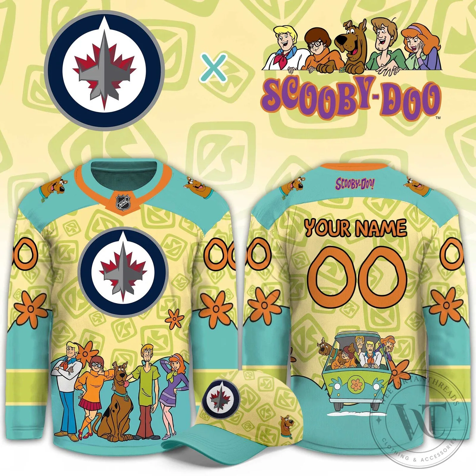 Winnipeg Jets Scooby-Doo Night Limited Edition Custom Hockey Jersey