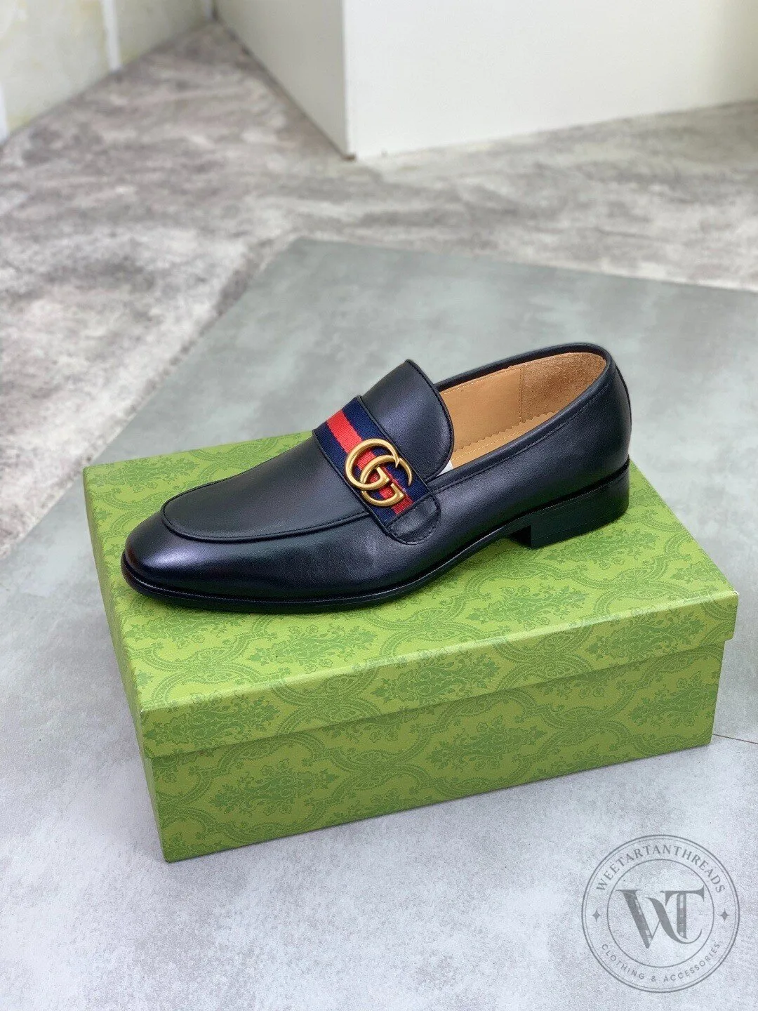 Gucci Black Leather Loafer Shoes with Interlocking G Detail 9 Gucci Black Leather Loafer Shoes with Interlocking G Detail