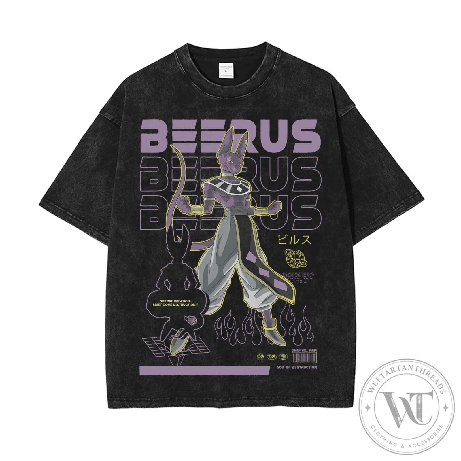 Beerus God of Destruction Dragon Ball Super Anime Graphic T-Shirt