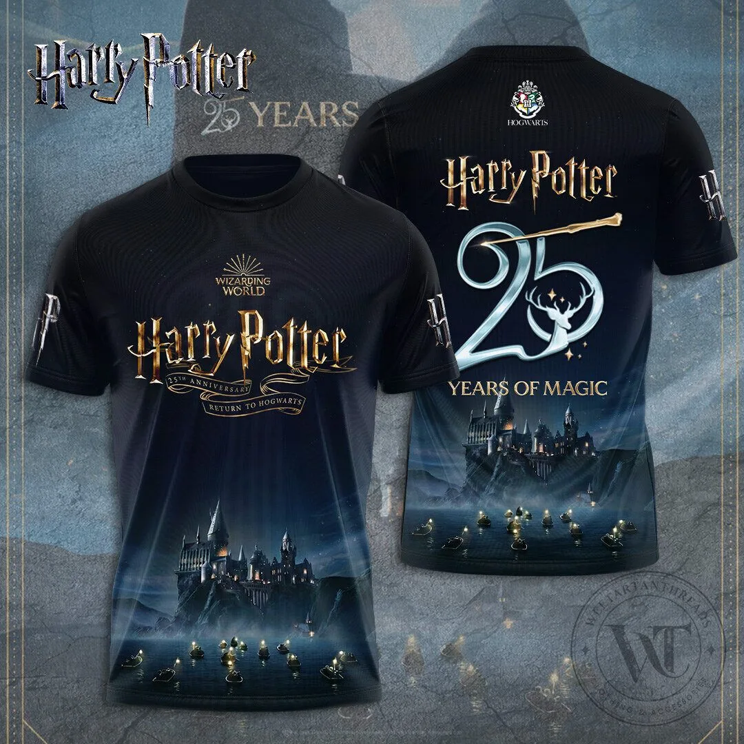Harry Potter 25th Anniversary Return To Hogwarts Wizarding World T-Shirt