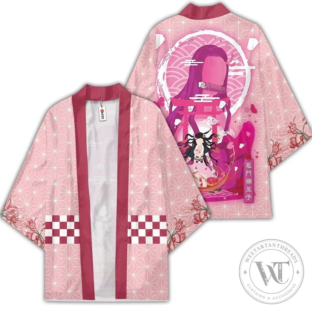 Demon Slayer Nezuko Kamado Anime Kimono Japanese Style Cosplay Jacket 2 Demon Slayer Nezuko Kamado Anime Kimono Japanese Style Cosplay Jacket