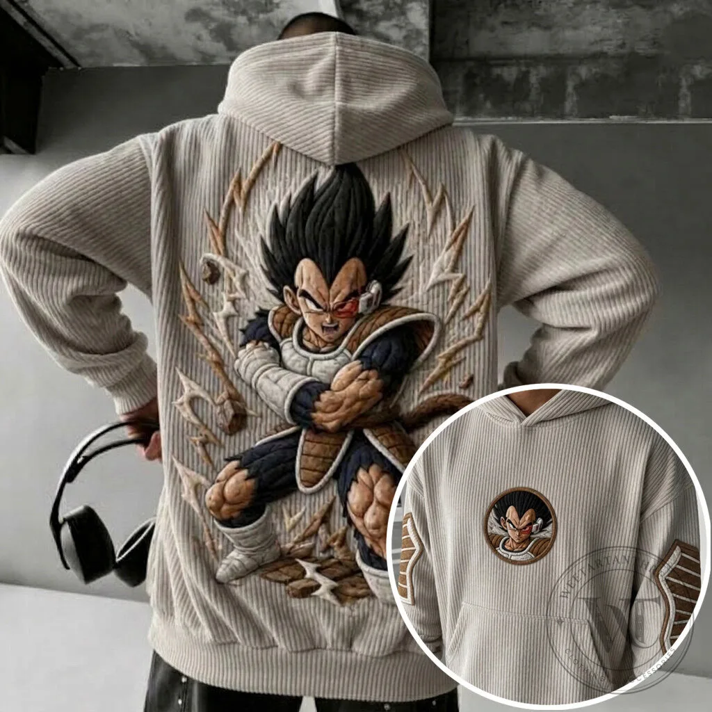 Dragon Ball Z Vegeta Super Saiyan Corduroy Hoodie