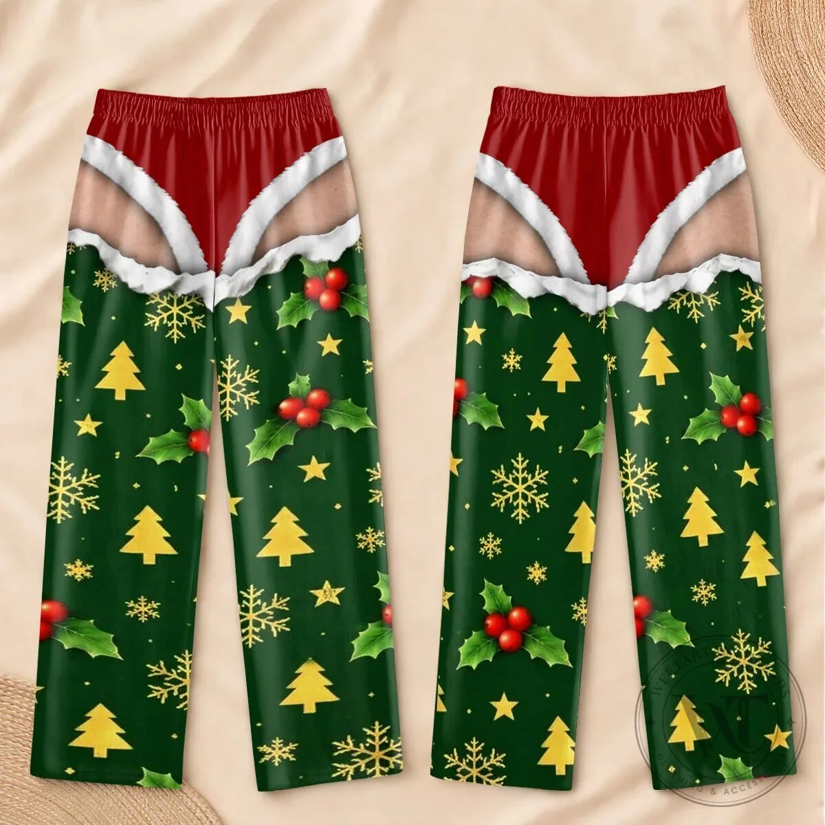 Funny Naughty Christmas Santa Underwear Ripped Design Holiday Pajama Pants 1 Funny Naughty Christmas Santa Underwear Ripped Design Holiday Pajama Pants