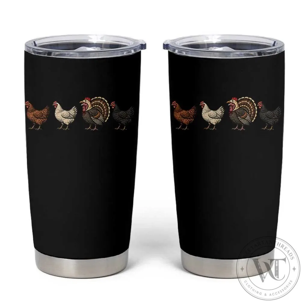 Thanksgiving Turkey in Chicken Disguise Funny Holiday Black Tumbler
