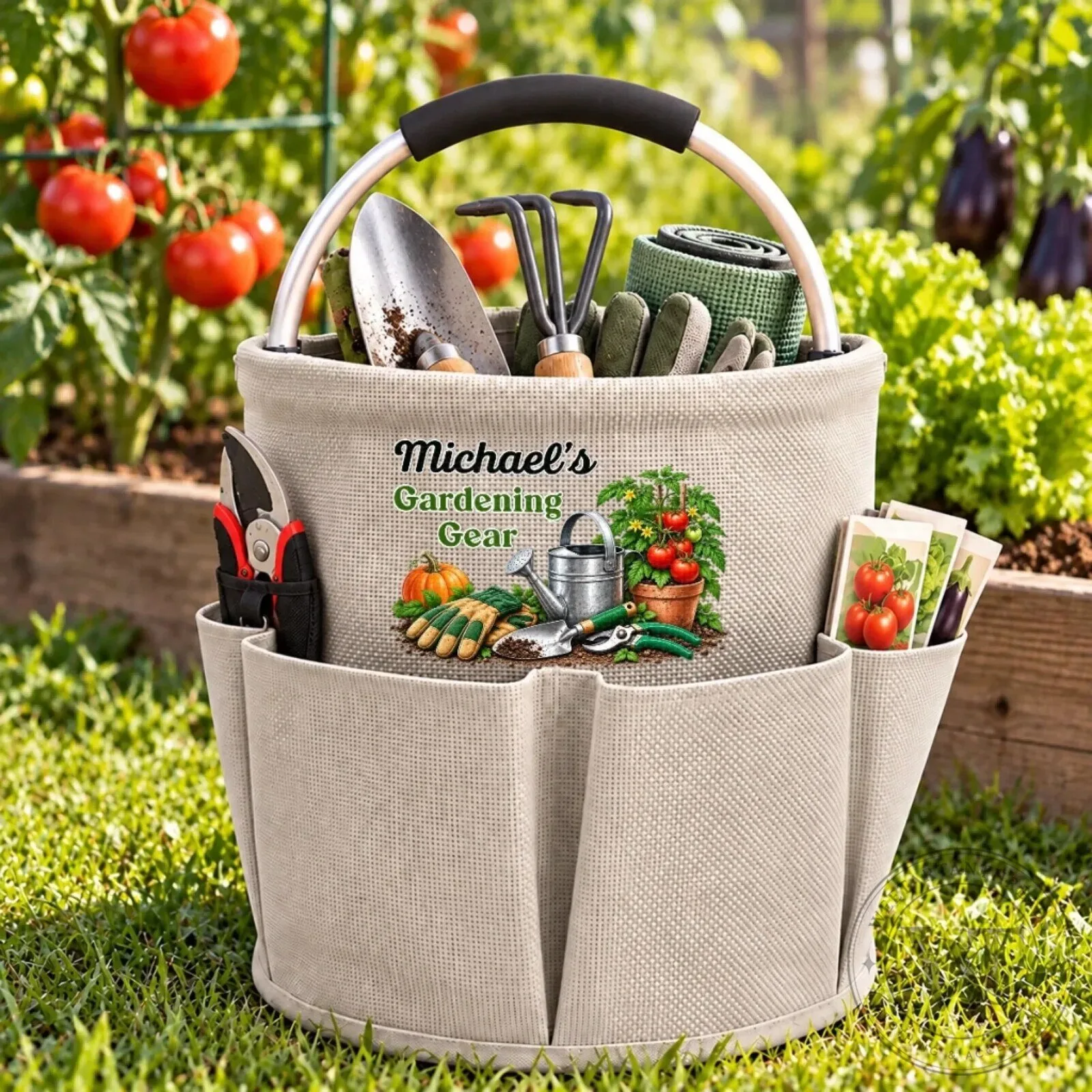 Personalized Gardening Gear Tool Bag with Custom Name for Gardeners 8 Personalized Gardening Gear Tool Bag with Custom Name for Gardeners