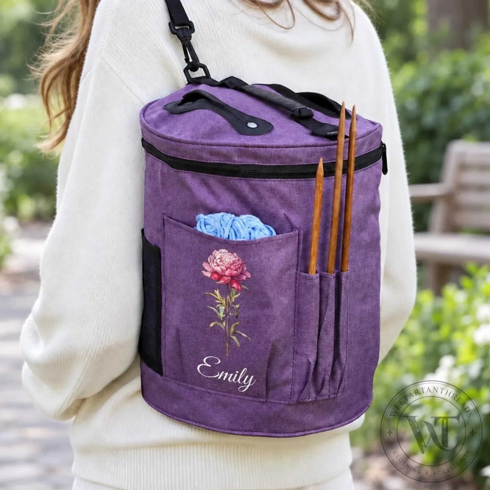 Personalized Iris Flower Knitting Yarn Storage Bag for Crocheting and Crafting 10 Personalized Iris Flower Knitting Yarn Storage Bag for Crocheting and Crafting