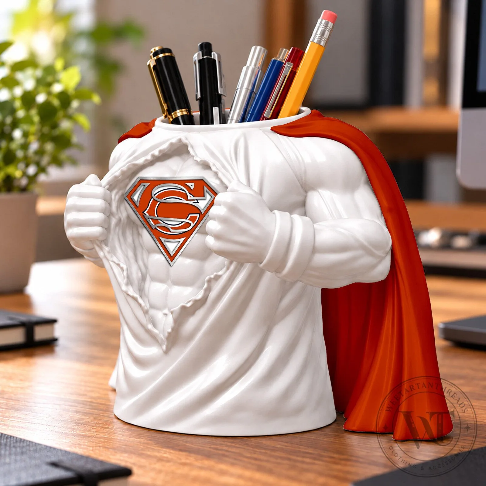 Chicago Bears Superman Logo Desktop Pen and Pencil Holder Organizer 8 Chicago Bears Superman Logo Desktop Pen and Pencil Holder Organizer