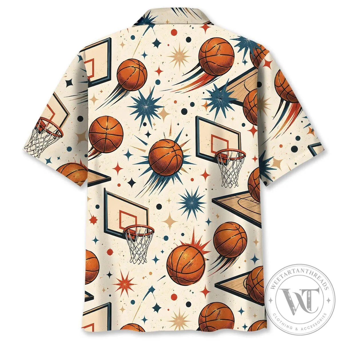 Vintage Basketball Hoop and Ball Pattern Hawaiian Shirt for Men 10 Vintage Basketball Hoop and Ball Pattern Hawaiian Shirt for Men