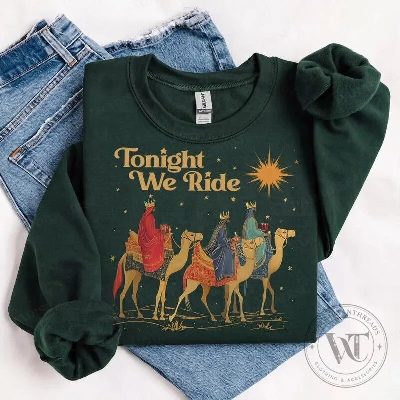 Tonight We Ride Three Wise Men Christian Christmas Holiday Sweatshirt 8 Tonight We Ride Three Wise Men Christian Christmas Holiday Sweatshirt