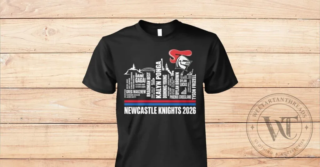 Newcastle Knights 2026 Rugby Team Player Roster City Skyline T-Shirt Newcastle Knights 2026 Rugby Team Player Roster City Skyline T-Shirt