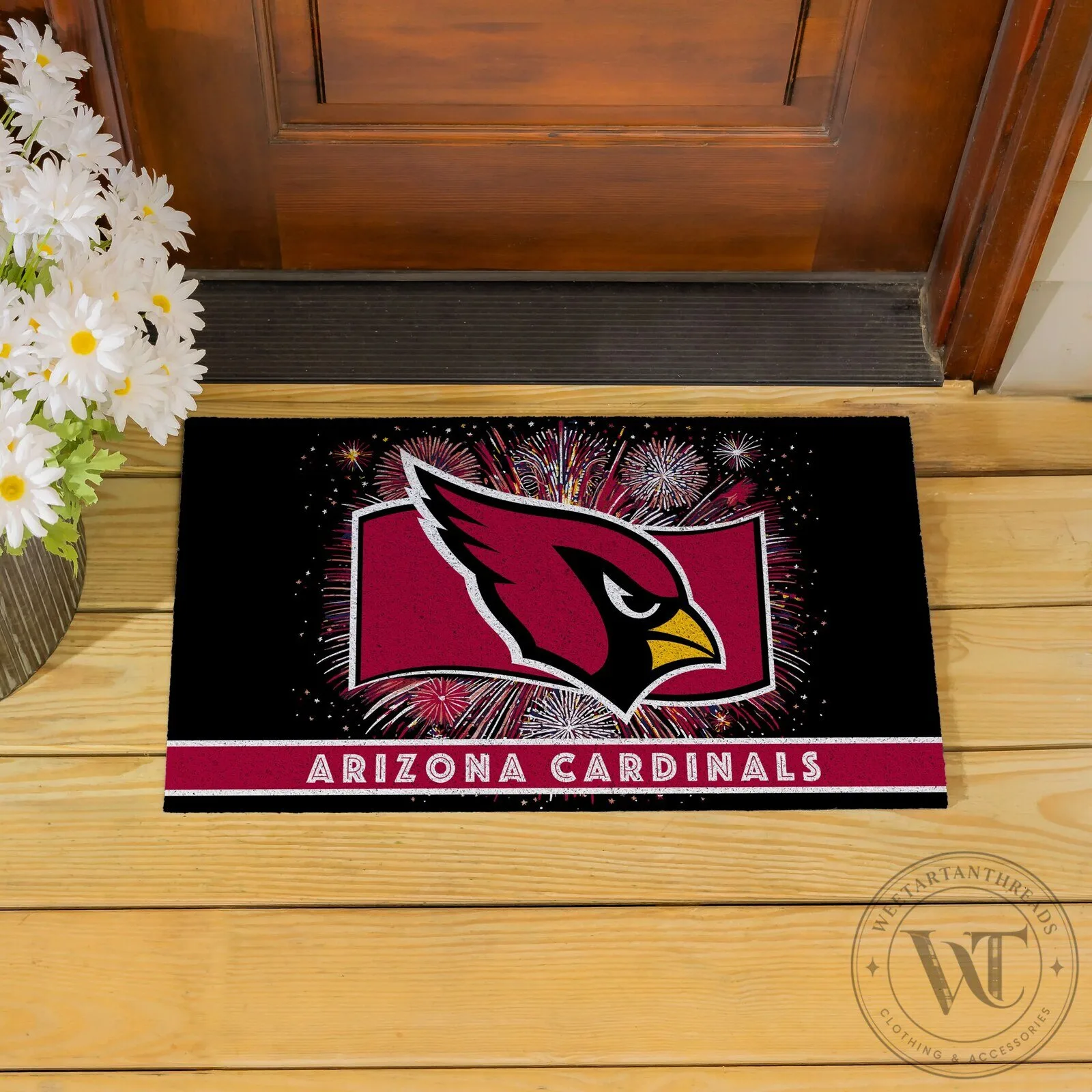 Arizona Cardinals Patriotic Fireworks Design Outdoor Welcome Doormat 1 Arizona Cardinals Patriotic Fireworks Design Outdoor Welcome Doormat