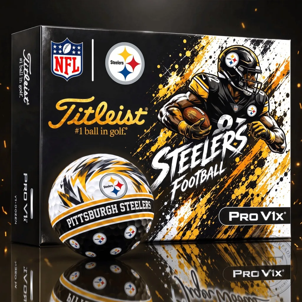 Pittsburgh Steelers NFL Football Team Titleist Golf Balls Set Pittsburgh Steelers NFL Football Team Titleist Golf Balls Set