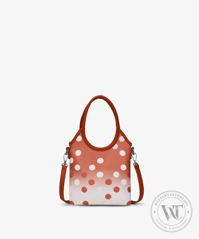 Texas Longhorns Burnt Orange Polka Dot Top Handle Crossbody Bag 15 Texas Longhorns Burnt Orange Polka Dot Top Handle Crossbody Bag