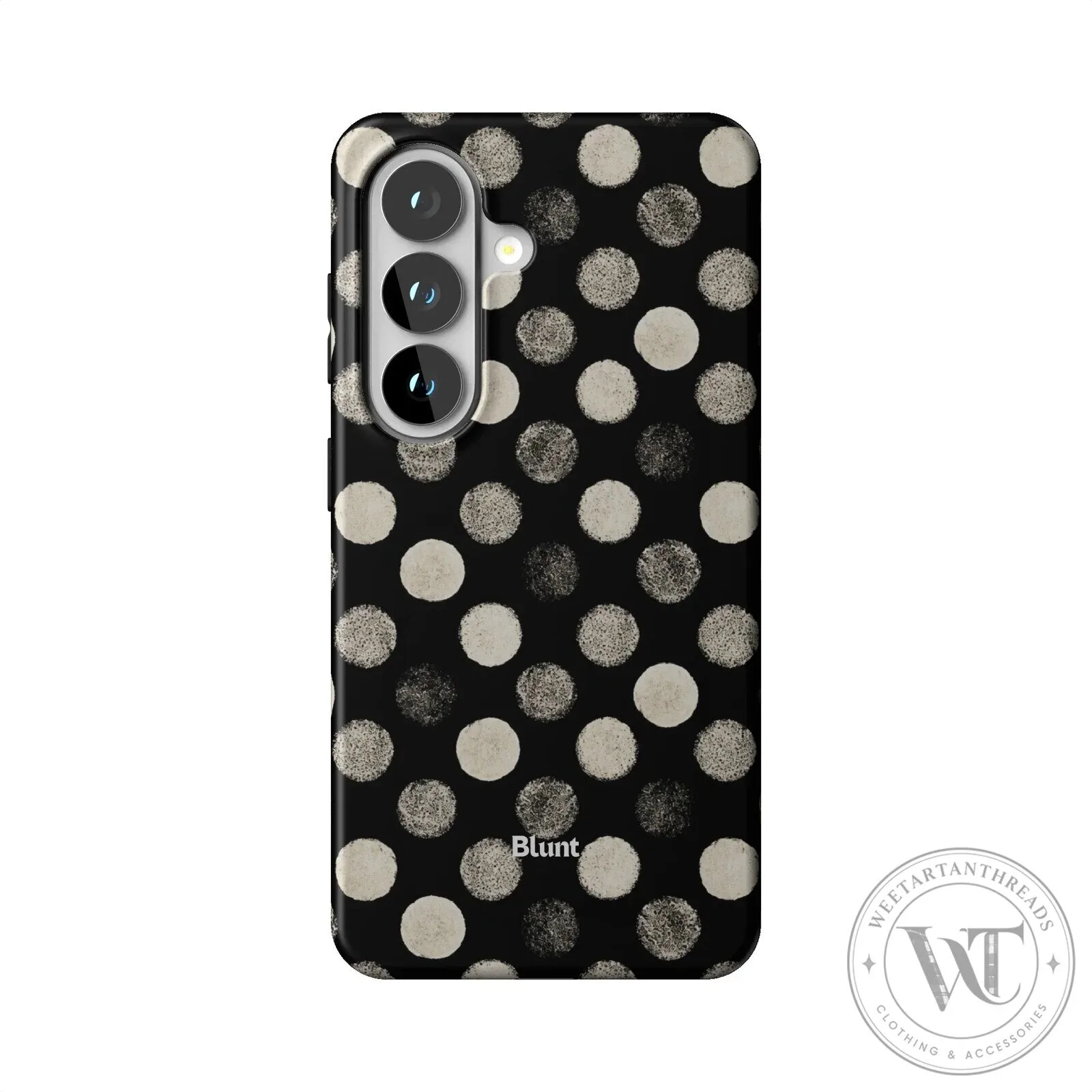 Spotted Ink Polka Dot Pattern Black and White Samsung Phone Case