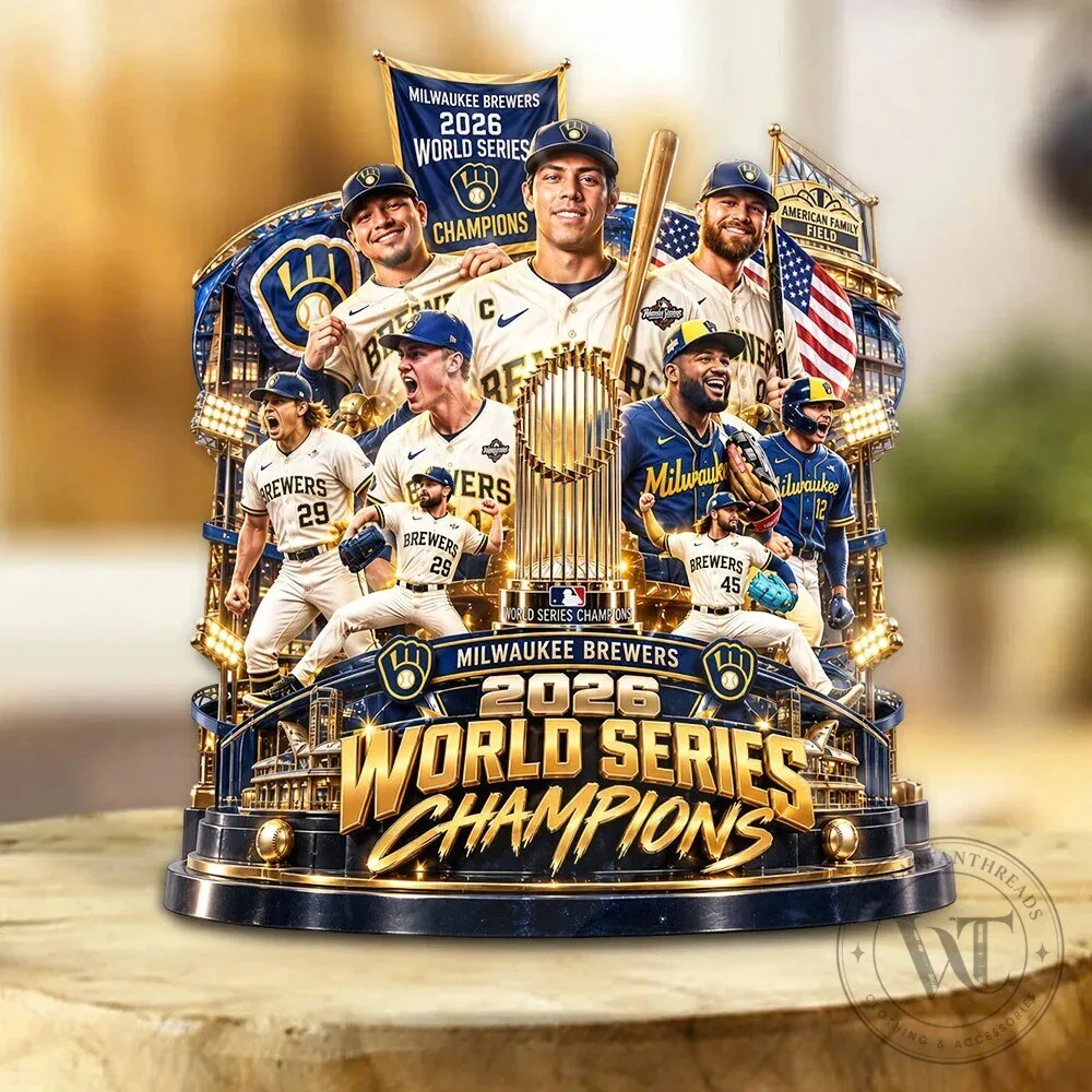 Acrylic Plaque Celebrating Milwaukee Brewers 2026 World Series Championship Team